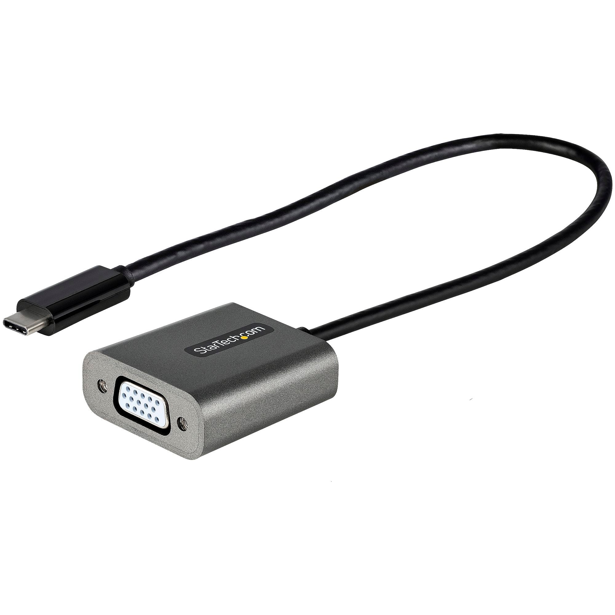 USB C to VGA Adapter - 1080p USB Type-C to VGA Adapter Dongle - USB-C (DP Alt Mode) to VGA Monitor/Display Video Converter - Thunderbolt 3 Compatible - 12" Long Attached Cable - Upgraded Version of CDP2VGA 