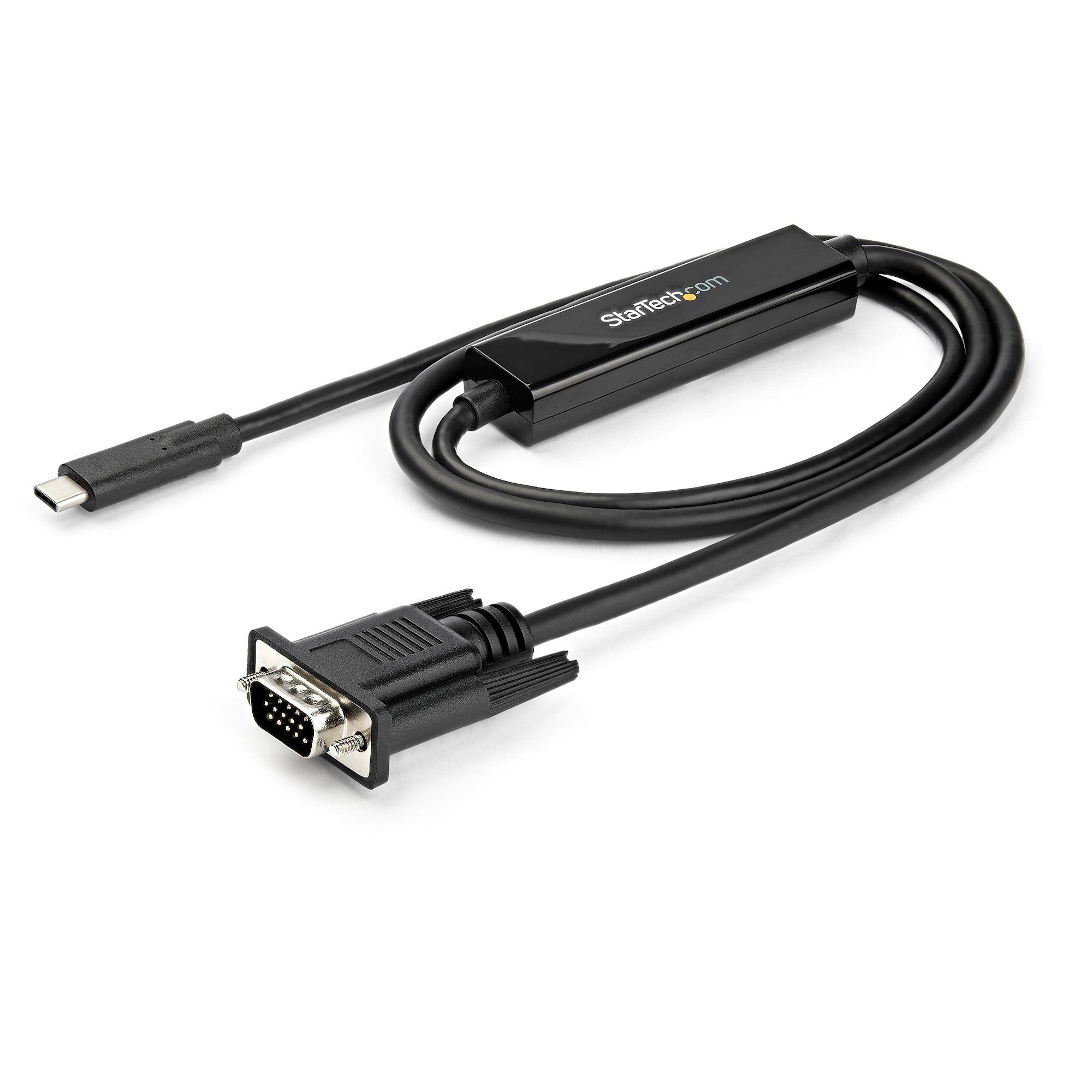 3.3ft (1m) USB C to VGA Cable - 1920x1200/1080p USB Type C to VGA Video Active Adapter Cable - Thunderbolt Compatible - Laptop to VGA Monitor/Projector - DP Alt Mode HBR2 