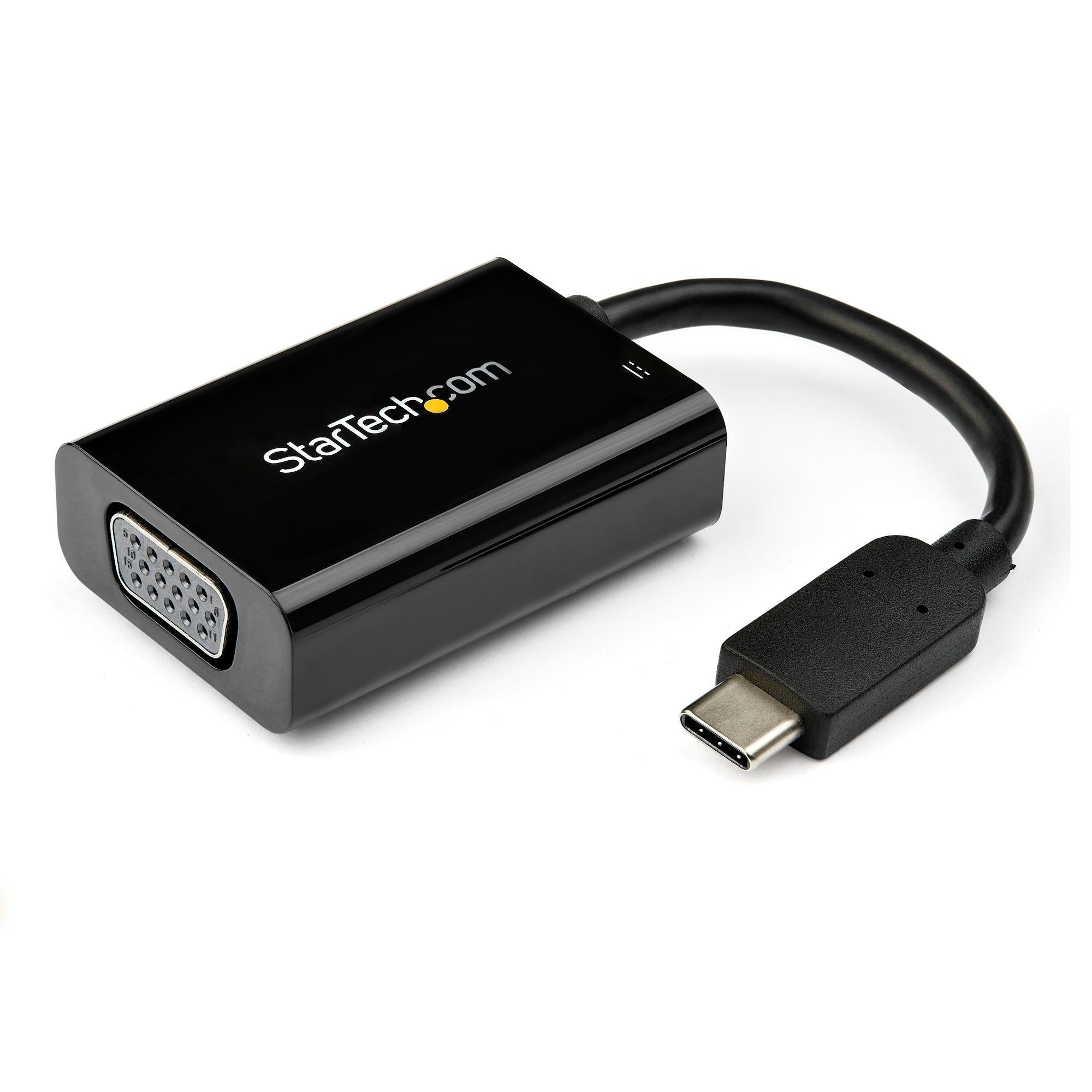USB C to VGA Adapter with Power Delivery - 1080p USB Type-C to VGA Monitor Video Converter w/ Charging - 60W PD Pass-Through - Thunderbolt 3 Compatible - Black 