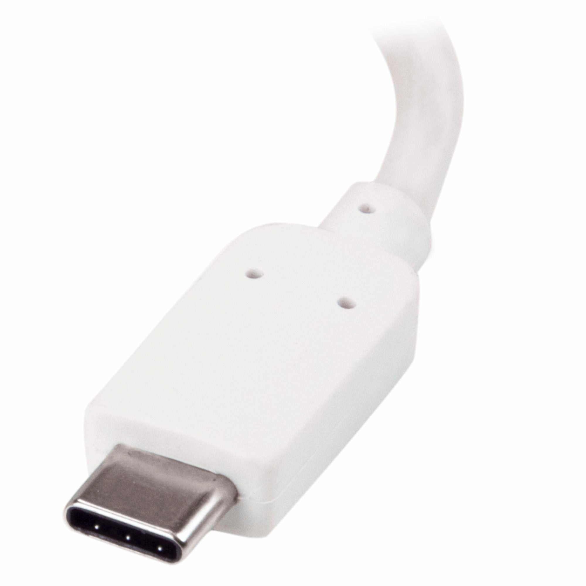 USB C to VGA Adapter with Power Delivery - 1080p USB Type-C to VGA Monitor Video Converter w/ Charging - 60W PD Pass-Through - Thunderbolt 3 Compatible - White 