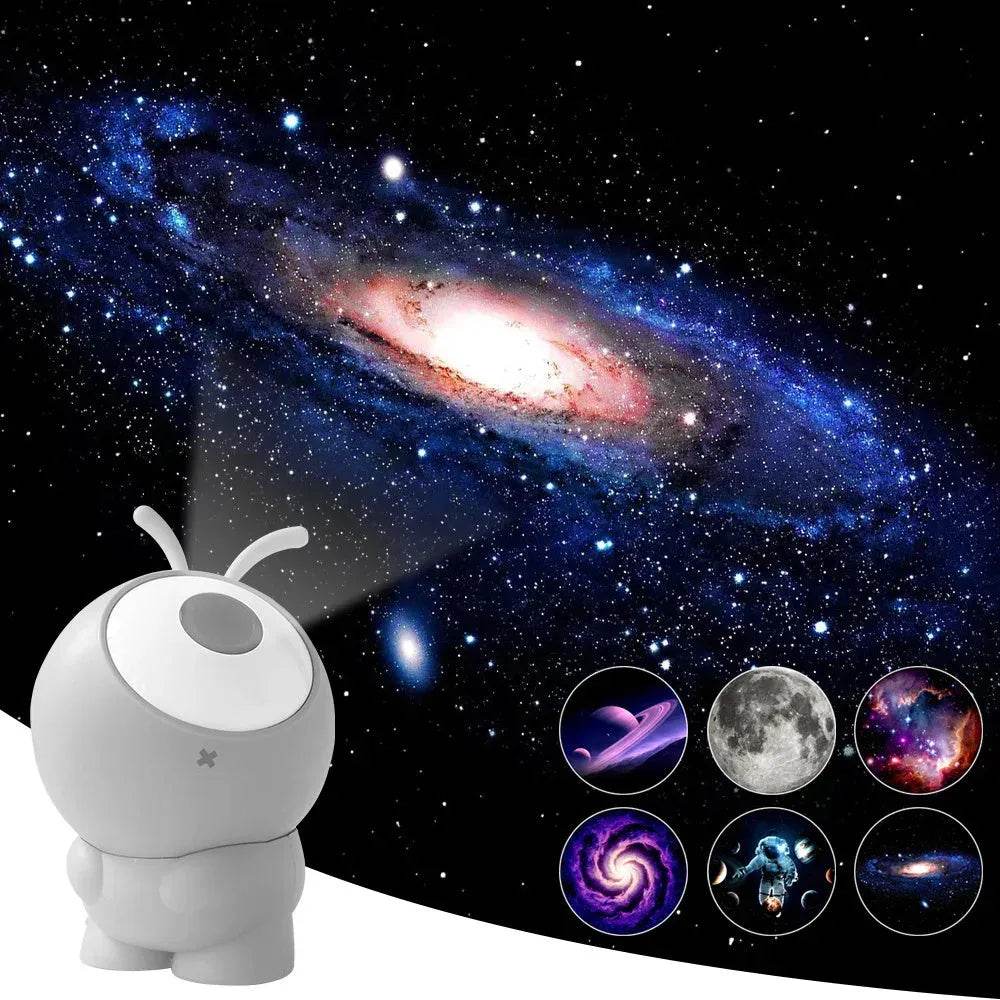 6in1 Night Light Rotating Galaxy Starry Bedroom Projector Decor Lamp 