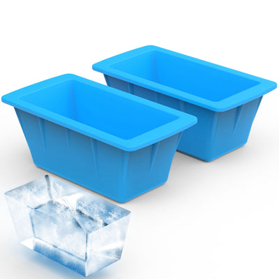 2 Pack 6.6LBS Silicone Freezer Molds Ice Block Molds Ice Pop Molds for Ice Baths Soup Seafood Freezing DIY Ice Decorations 