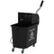 HOMCOM Mop Bucket with Wringer, Mop Bucket on Wheels for Floor Cleaning, 5 Gallon, Separate Dirty and Clean Water, Black