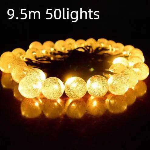 Crystal solar power of the led lamp string lights christmas lights solar garden outdoor decoration for christmas 