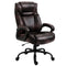 PU Leather Executive Office Chair with High Back, Adjustable Height and Swivel Wheels, 400LBS Capacity, Brown