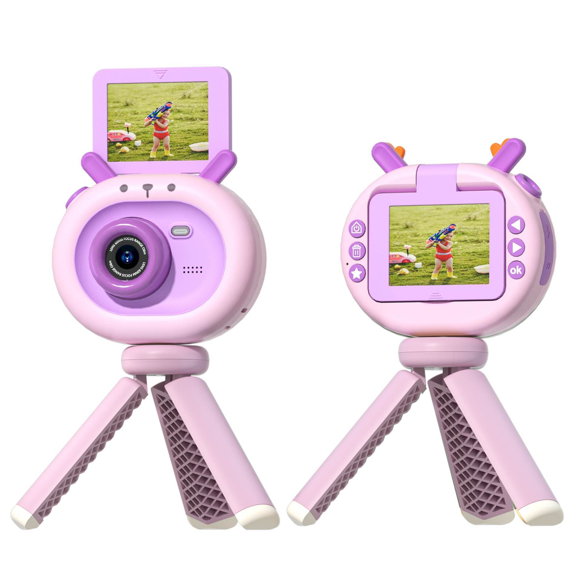 180-degree Flip-screen Children's HD Digital Camera 