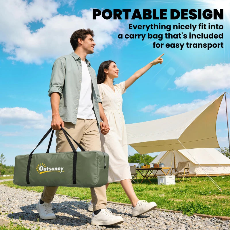 Camping Tent for 6-8 Man with 2000mm Waterproof Rainfly and Carry Bag for Fishing Hiking Festival, Dark Green