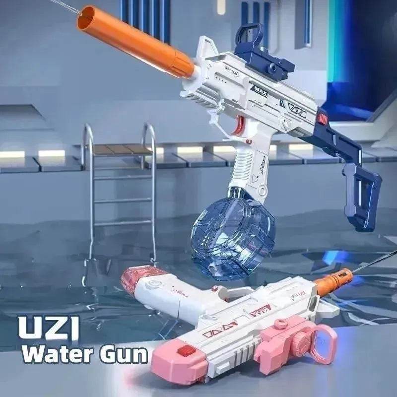 Children Automatic UZI Electric Backpack Water Submachine Gun Fights Summer Toy Water Guns Outdoor Beach Swimming Pool Toys 