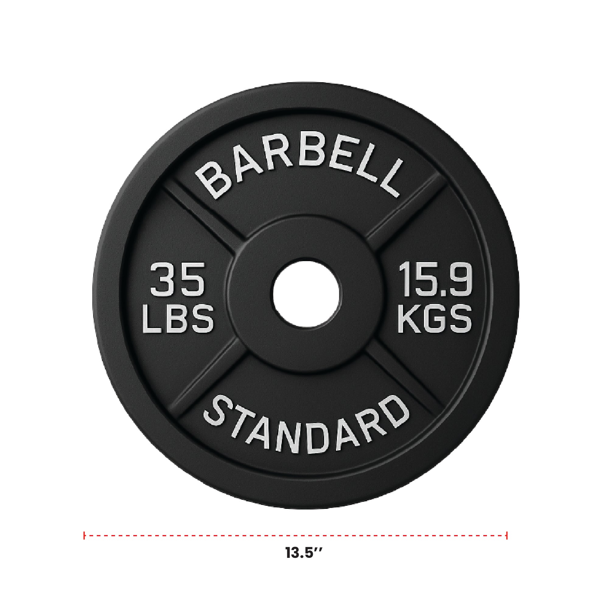 Cast Iron Weight Plates - Standard, Olympic in LBs, KGs