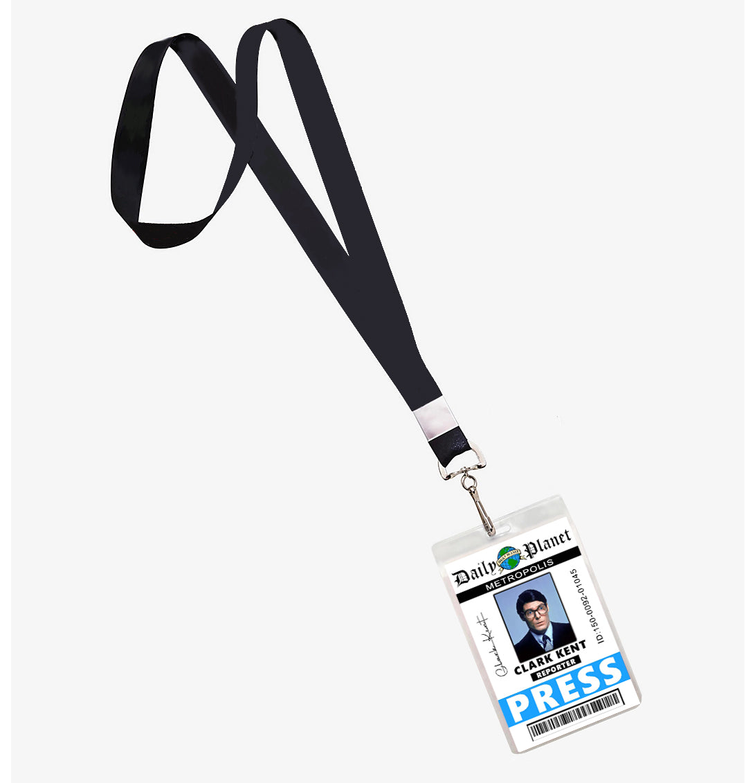 Clark Kent Press Pass Lanyard ID 