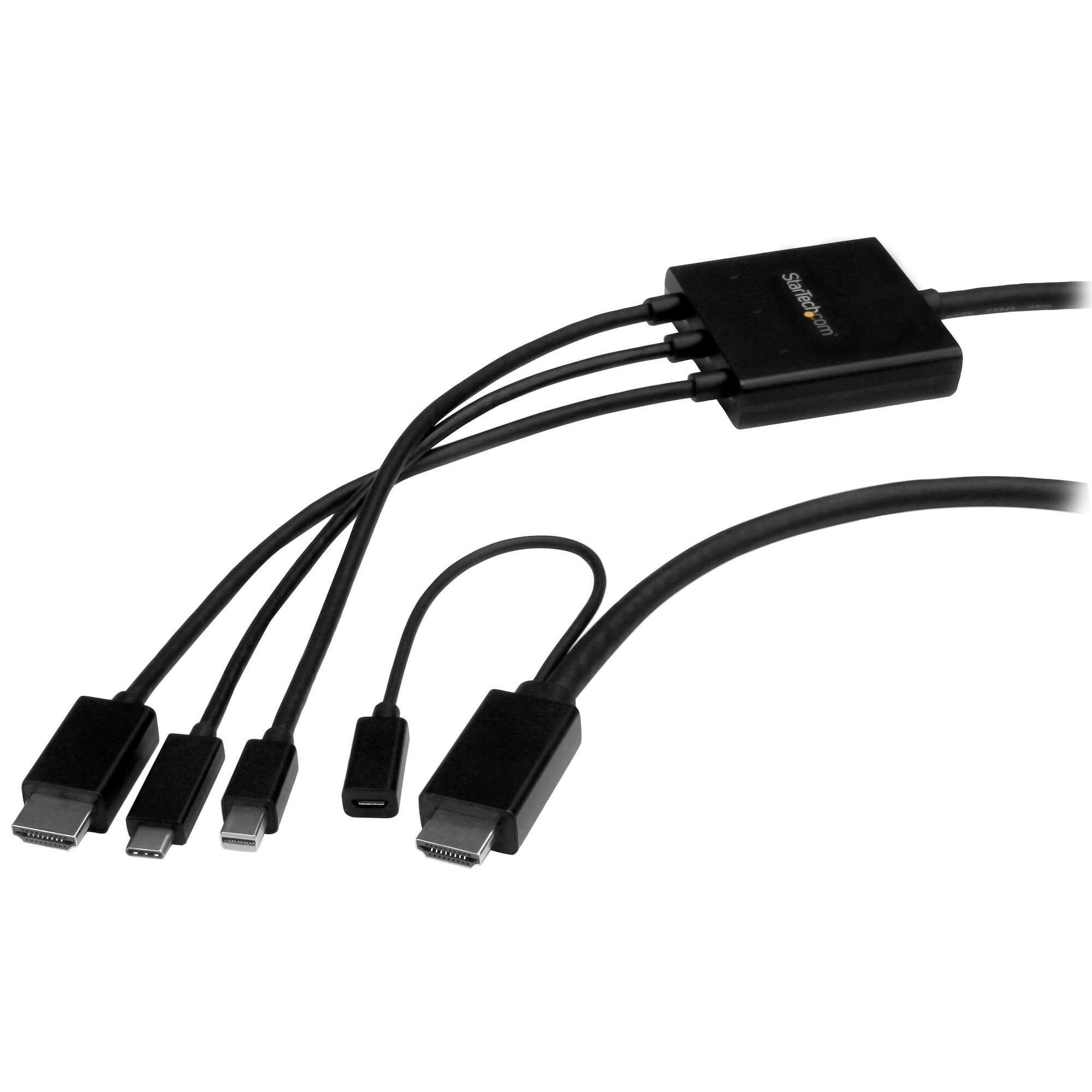 6.6ft (2m) USB-C, HDMI or Mini DisplayPort to HDMI Converter Cable 