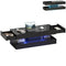 Coffee Table with Adjustable LED Lights, Modern Living Room Table with 2 Drawers, Open Shelf, Remote, High Gloss Black