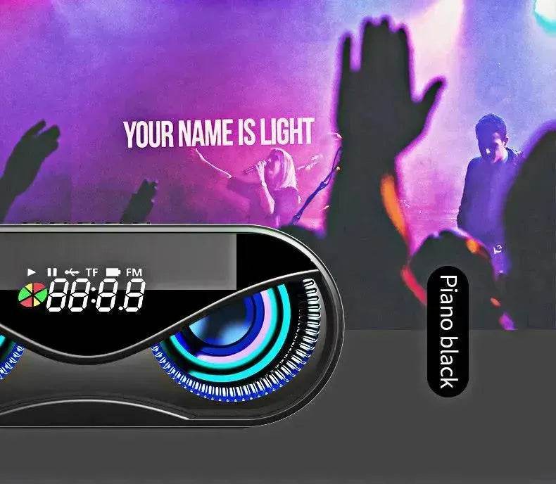 Colorful lights, dual speakers, digital buttons, song, Bluetooth speaker 