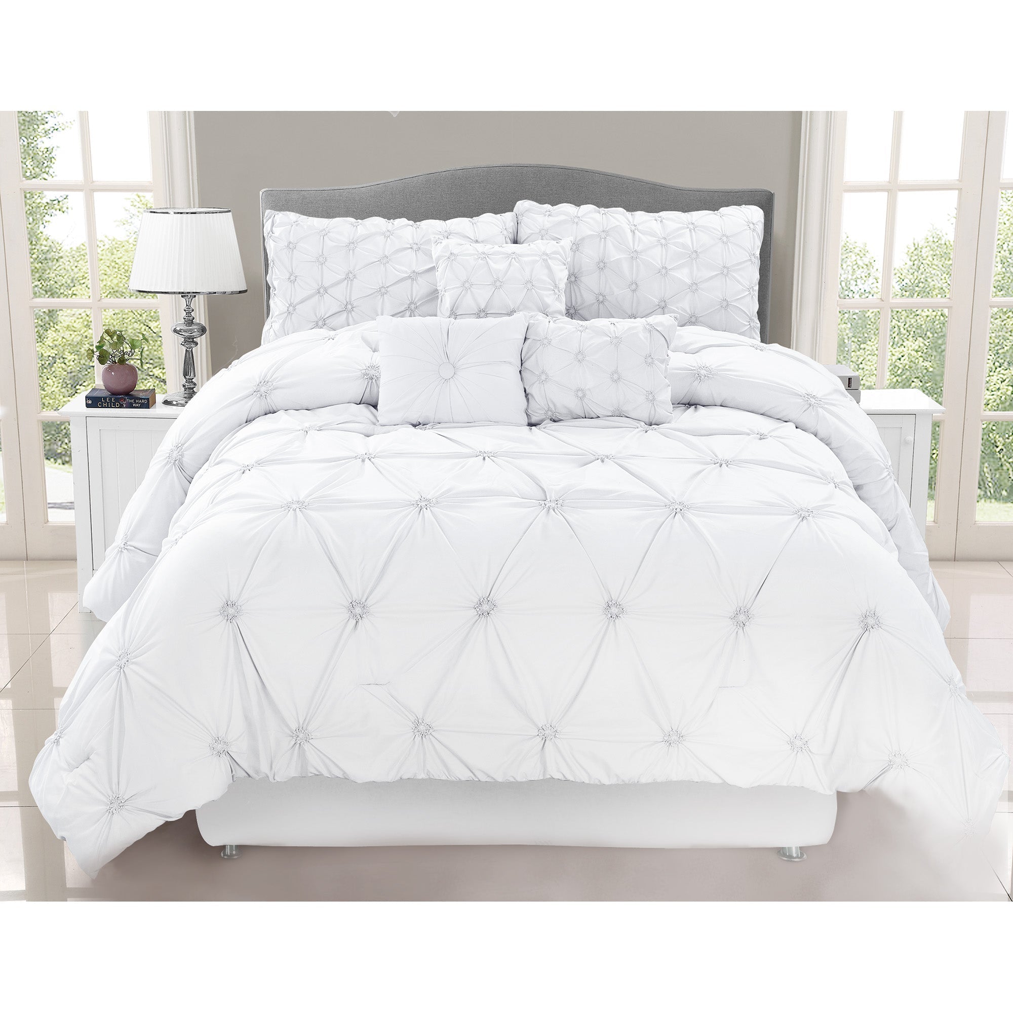 Comforter Chateau 7 Piece King White 