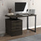 Computer Gaming Desk – Dark Grey, 3 Drawers, Black Metal Frame, Modern Home Office or Gaming Setup