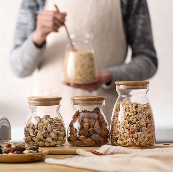 Conical Glass Storage Containers