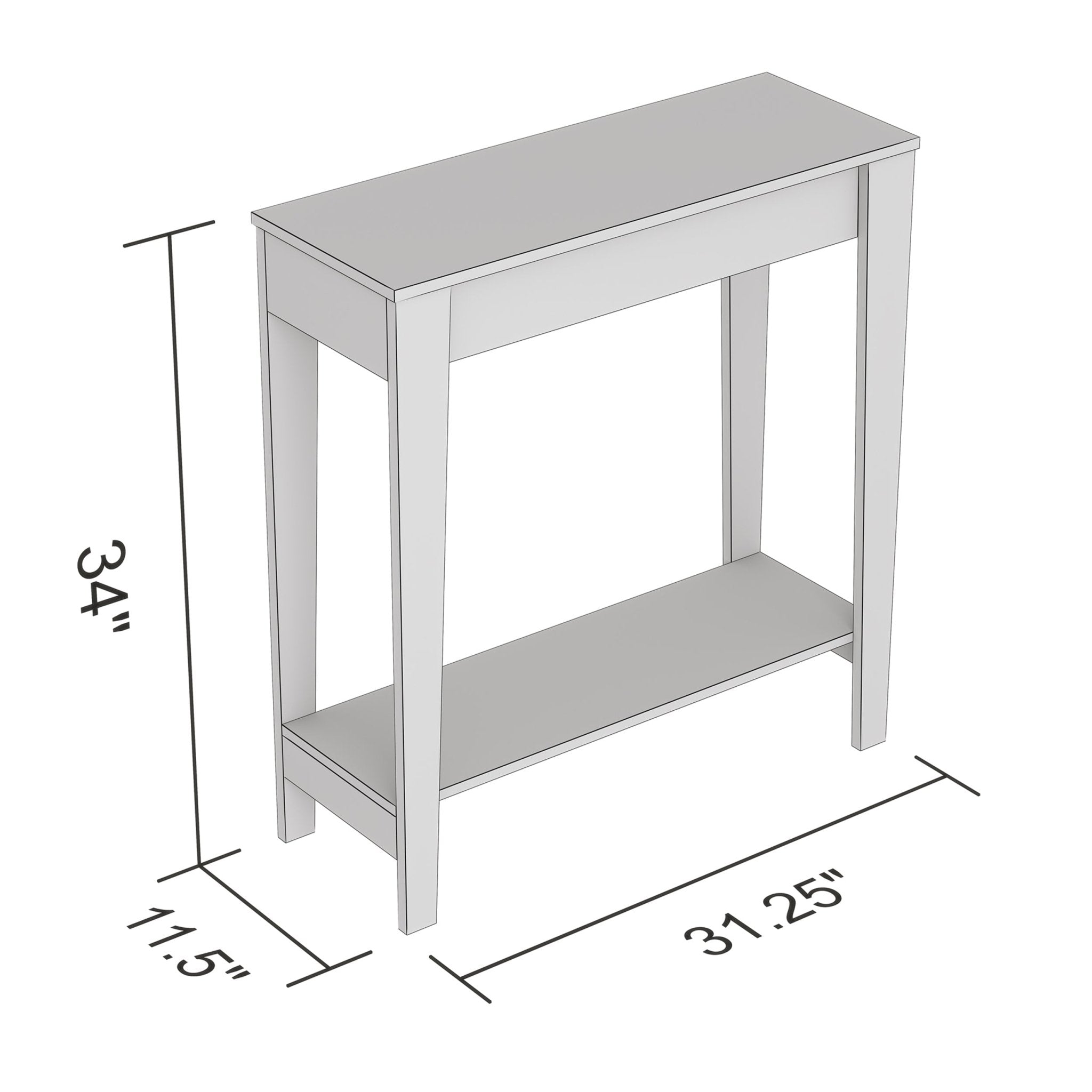 Console Sofa Table Brown Reclaimed Wood 1 Shelf 