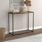 Console Sofa Table Brown Reclaimed Wood – Black Metal Frame, Rustic Modern Entryway or Living Room Table