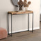 Console Sofa Table – Brown Reclaimed Wood with Sunken Tray, Rustic-Industrial Design for Living Room, Entryway, or Hallway