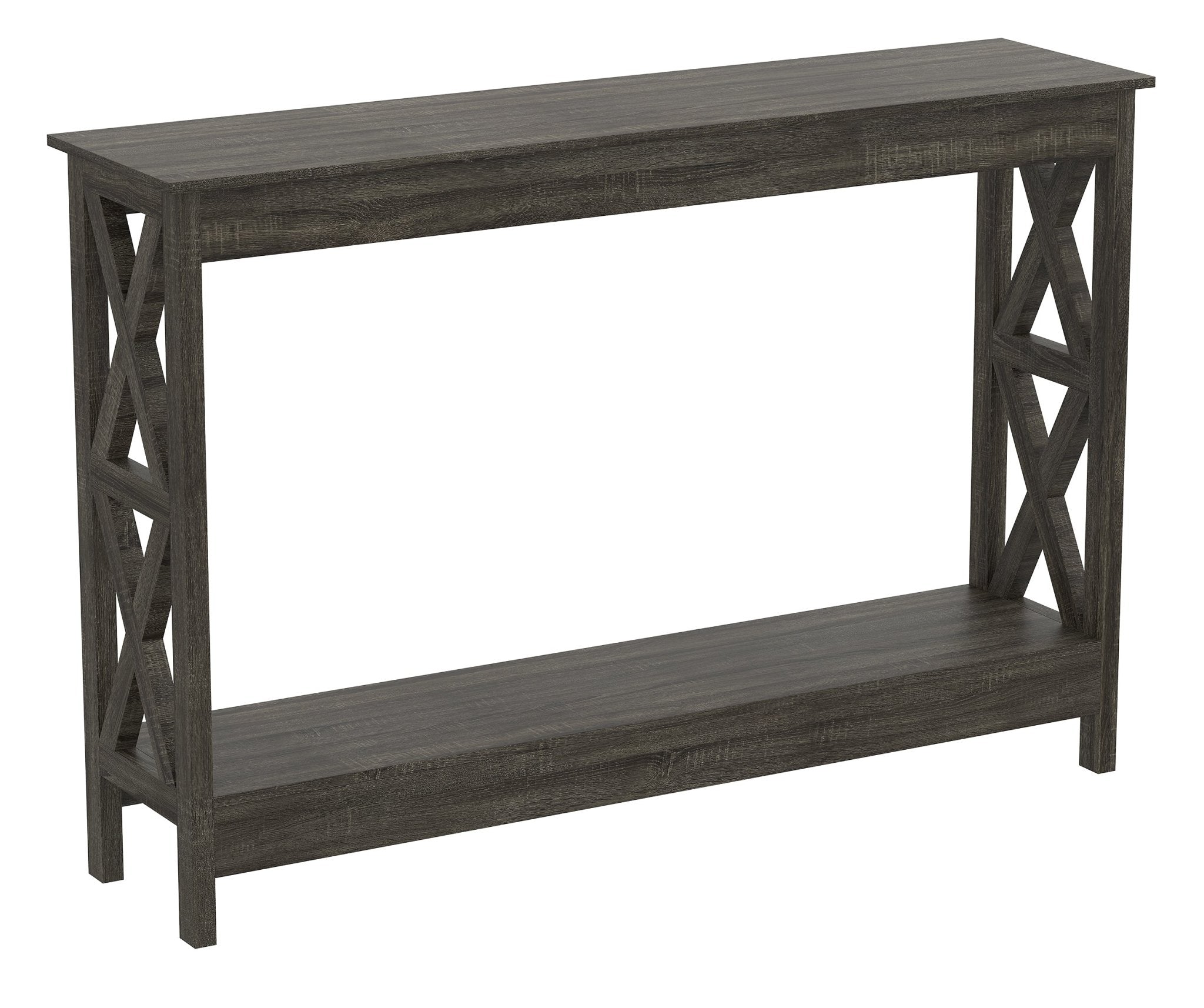 Console Sofa Table Dark Grey 1 Shelf 
