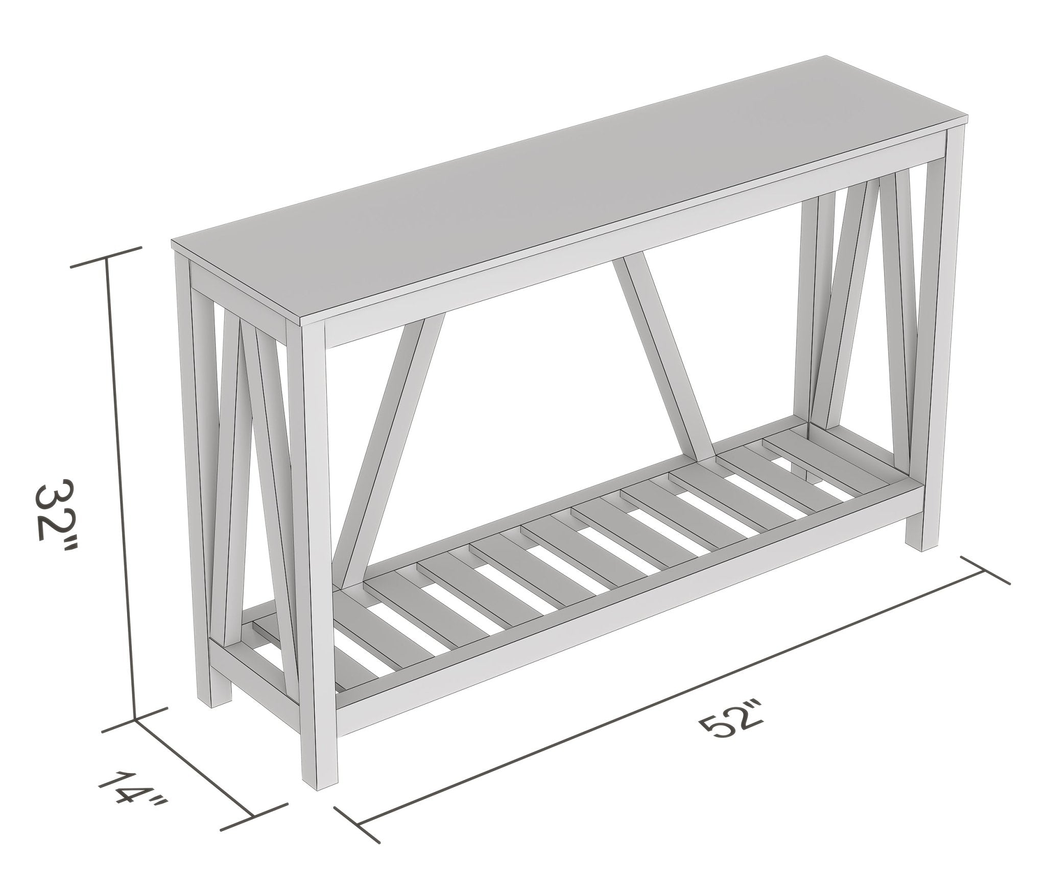 Console Sofa Table Dark Grey 1 Shelf 