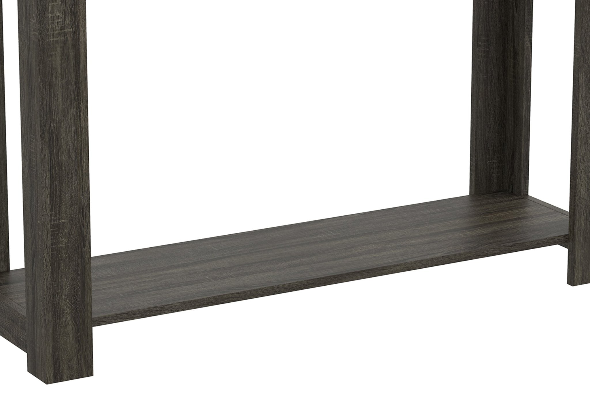 Console Sofa Table Dark Grey Wood Look 2 Drawers 1 Shelf 