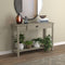 Console Sofa Table Dark Taupe with 1 Drawer & Black Metal Handle – Space-Saving Modern Accent Table for Hallway, Entryway, or Living Room