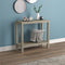 Dark Taupe Console Sofa Table with 1 Shelf – Modern Minimalist Entryway or Living Room Accent Table