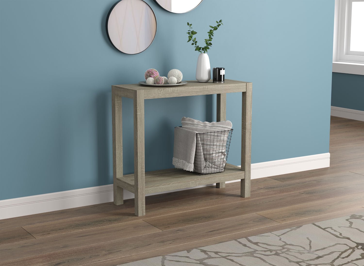 Console Sofa Table Dark Taupe 1 Shelf 