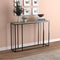 Dark Taupe Console Sofa Table with Black Metal Frame – Modern Industrial 48-Inch Accent Table for Entryway or Living Room