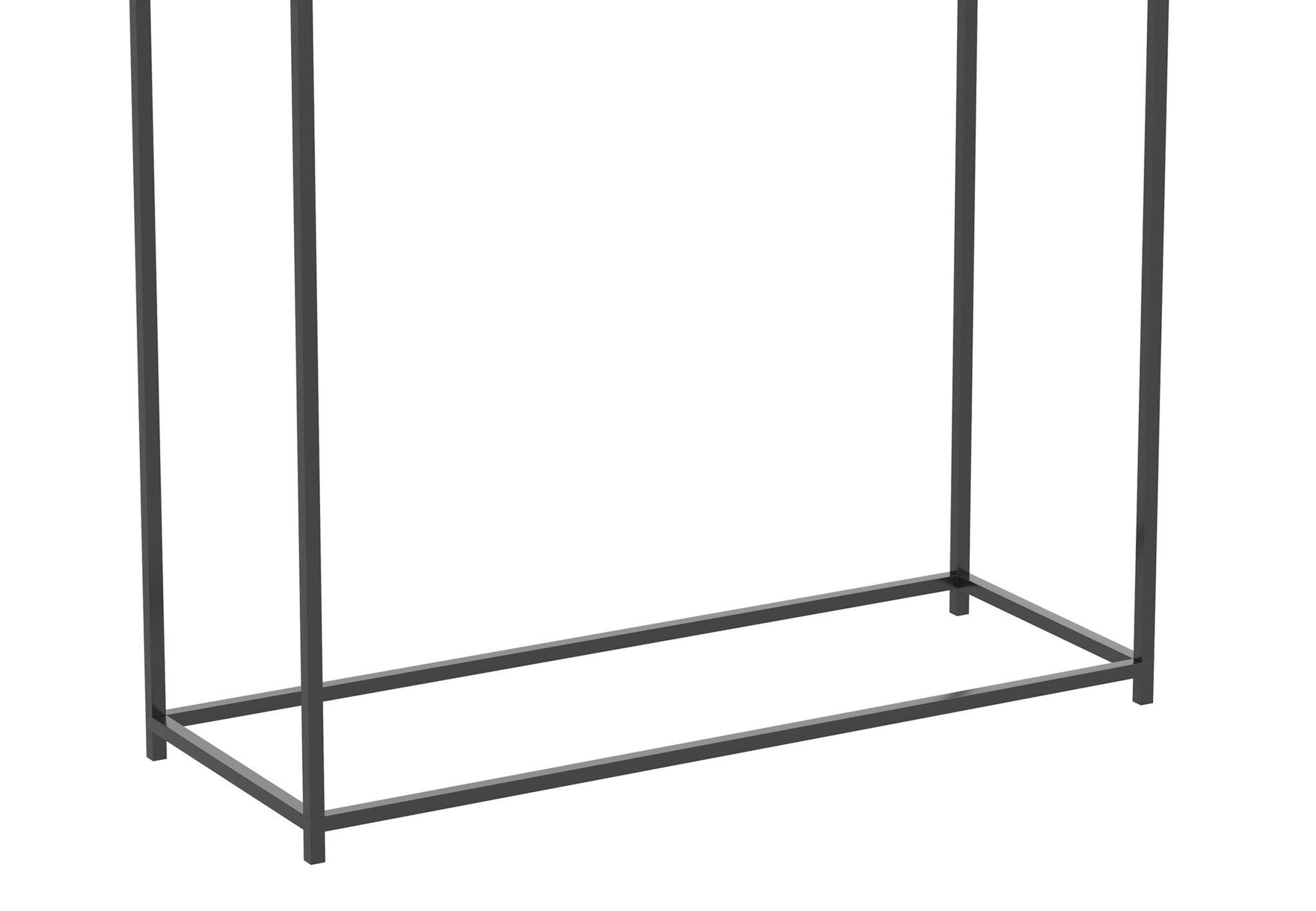 Console Sofa Table Marble Look Black Metal Base 