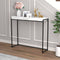 Console Sofa Table with Marble-Look Sunken Tray – Modern Slim Design with Lower Shelf for Décor & Storage