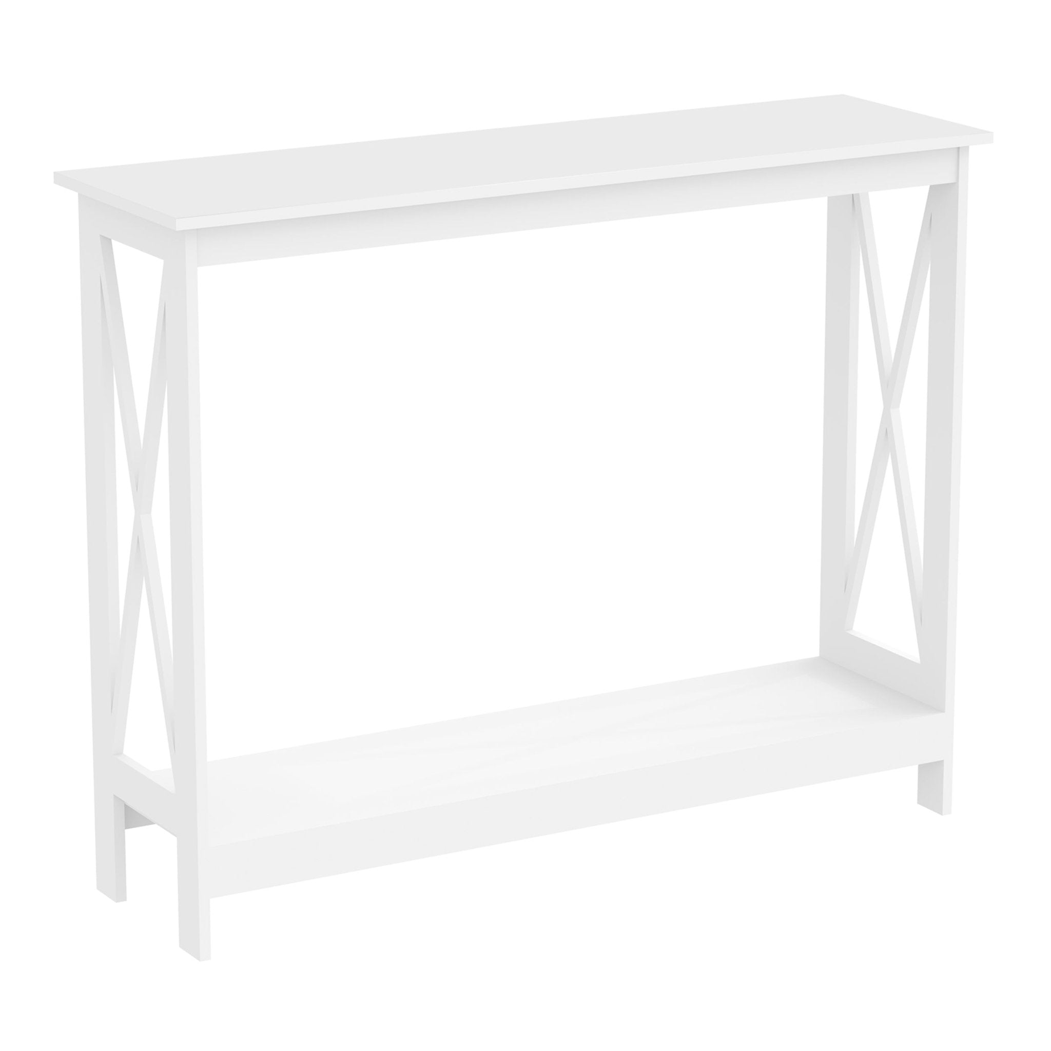Console Sofa Table White 1 Shelf 
