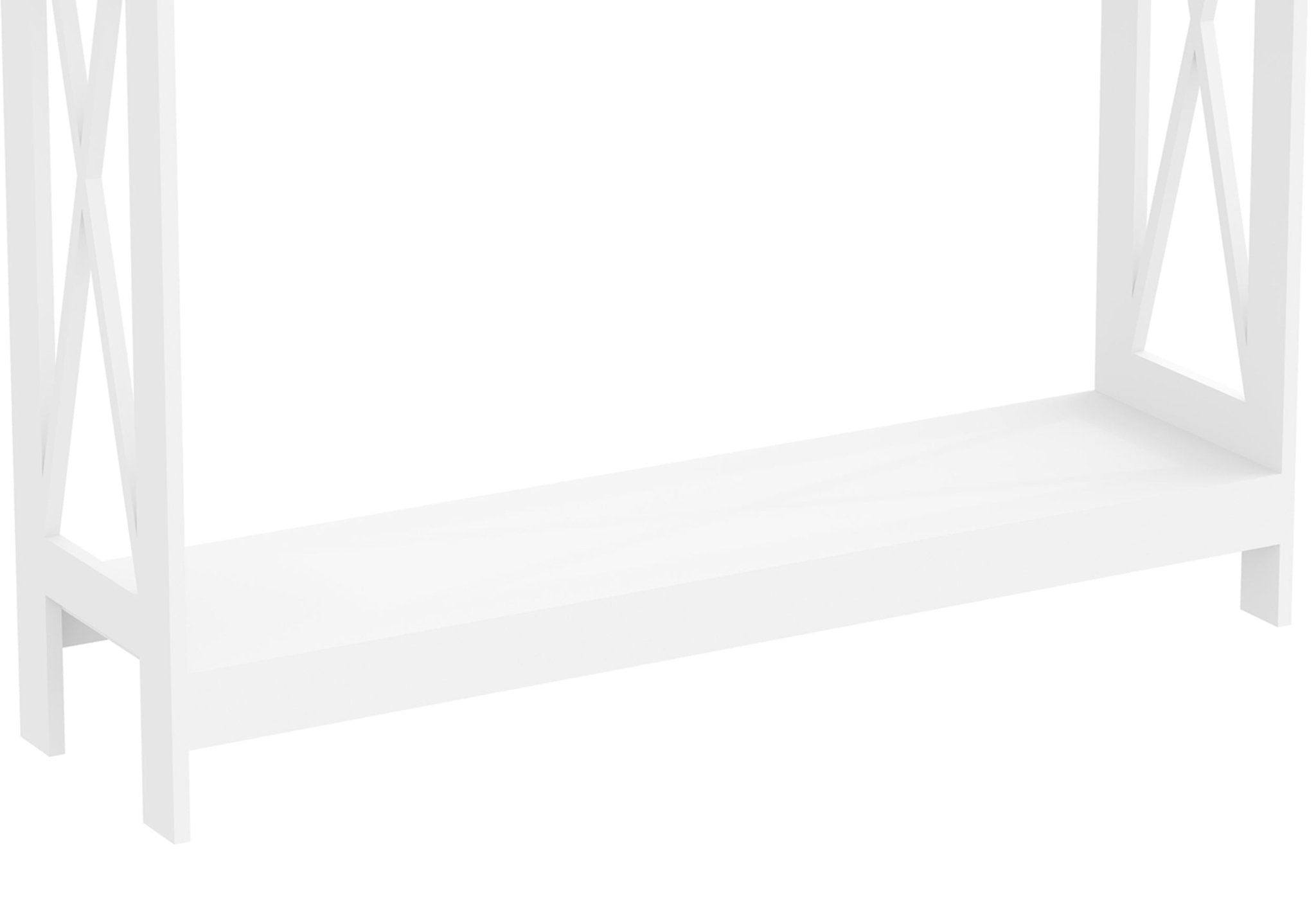 Console Sofa Table White 1 Shelf 