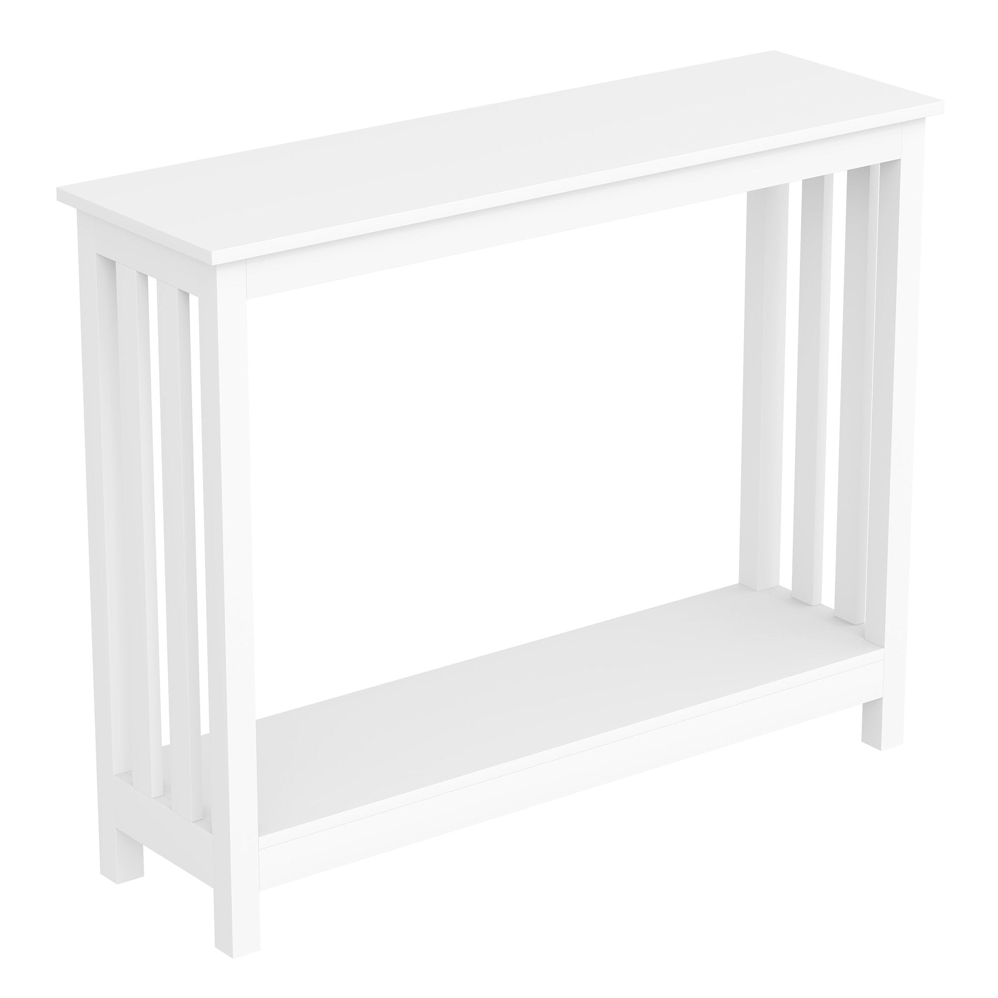 Console Sofa Table White 1 Shelf 