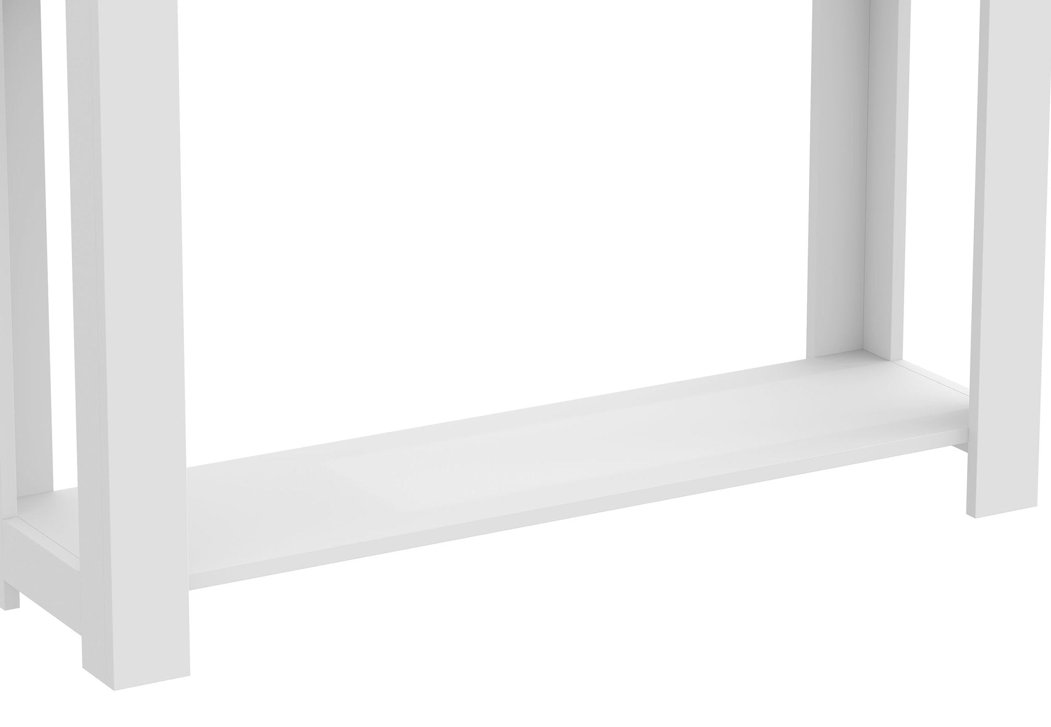 Console Sofa Table White 2 Drawers 1 Shelf 