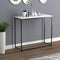 White Top Console Sofa Table with Black Metal Base – Modern Minimalist Accent Table for Entryway & Living Room