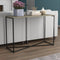Console Sofa Table with Dark Taupe Top and Black Metal Base