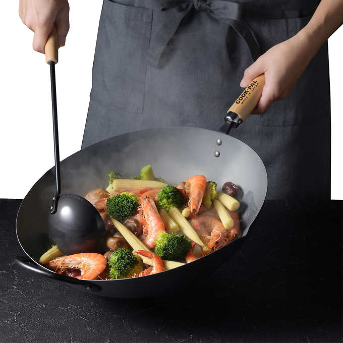 Yoshikawa Japan |  Carbon Steel Wok 36cm - Made in Japan 