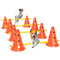 Dog Agility Hurdle Cone Set, Adjustable Obstacle Course Equipment with 8 Cones & 8 Poles, Carry Bag, Orange