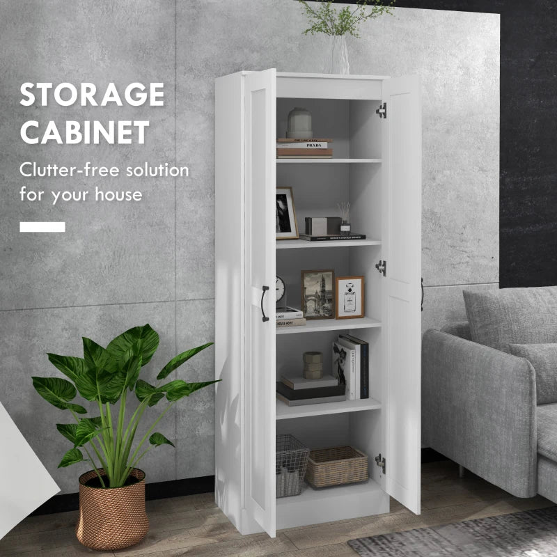 69" Pantry Cabinet with Storage, Kitchen Pantry Storage Cabinet with Soft Close Doors and Adjustable Shelves, White