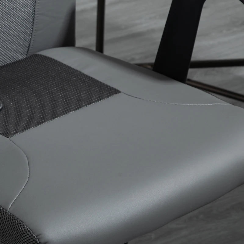 Office Chair High Back Mesh Ergonomic Computer Desk Seat Thick Padded Headrest with Armrest Office Grey