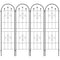 Outsunny Metal Garden Trellises 4-Pack, Climbing Plant Support Frames, Arrow Design, Durable Outdoor Decor