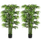 5.3ft Artificial Tree Set of 2, Indoor Fake Bamboo with Pot, for Home, Office, and Living Room Decor