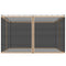 Replacement Mosquito Netting for Gazebo 10' x 12' Black Screen Walls for Canopy with Zippers, Beige