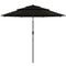 Outsunny 9FT Black Patio Umbrella 3 Tiers with Crank, Push Button Tilt for Outdoor Comfort on Deck, Backyard & Lawn - Find Shade