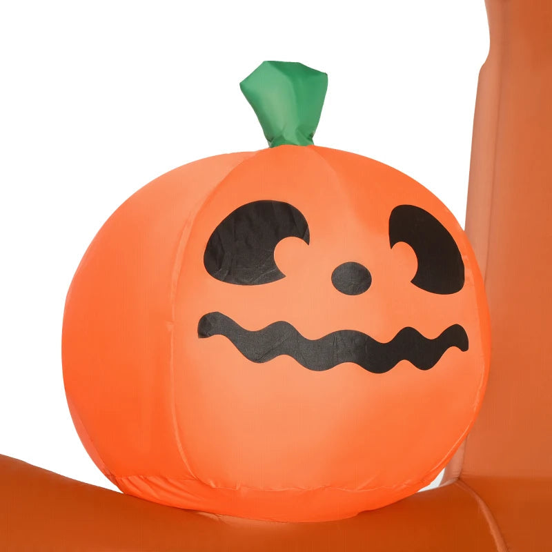 HOMCOM Inflatable Haunted Tree – LED Lighted Halloween Decoration with Owl, Ghost, and Pumpkins 