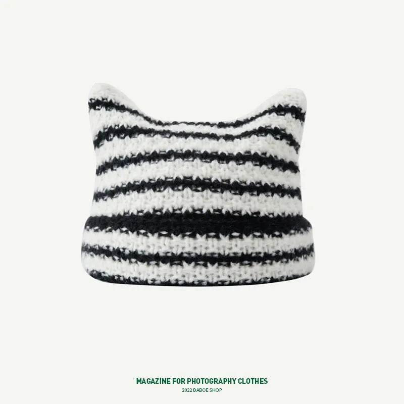 Breathable Windproof Cute Thermal Head Cover Woolen Cap beanies 