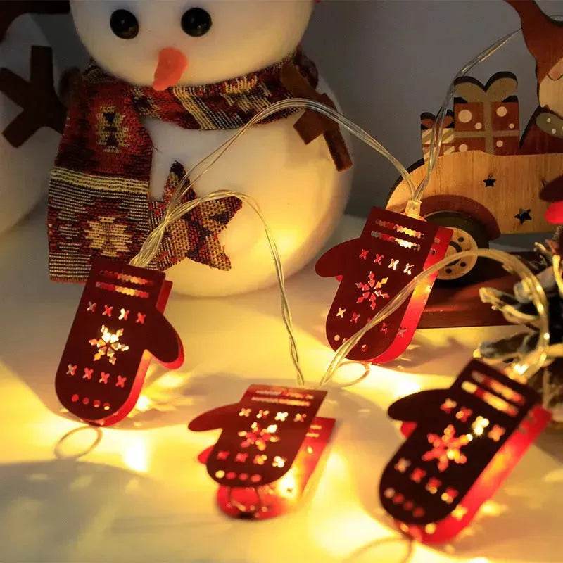 Christmas LED Light String Santa Claus Elk Snowman Xmas Ornament String Light Christmas Decorations New Year Navidad Gift 