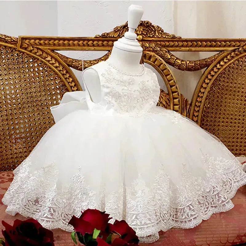 Birthday Photo Clothes Women's Tulle Tutu Super Fairy Princess Dress Girls Bow gown Christening dress Baptism dress 
